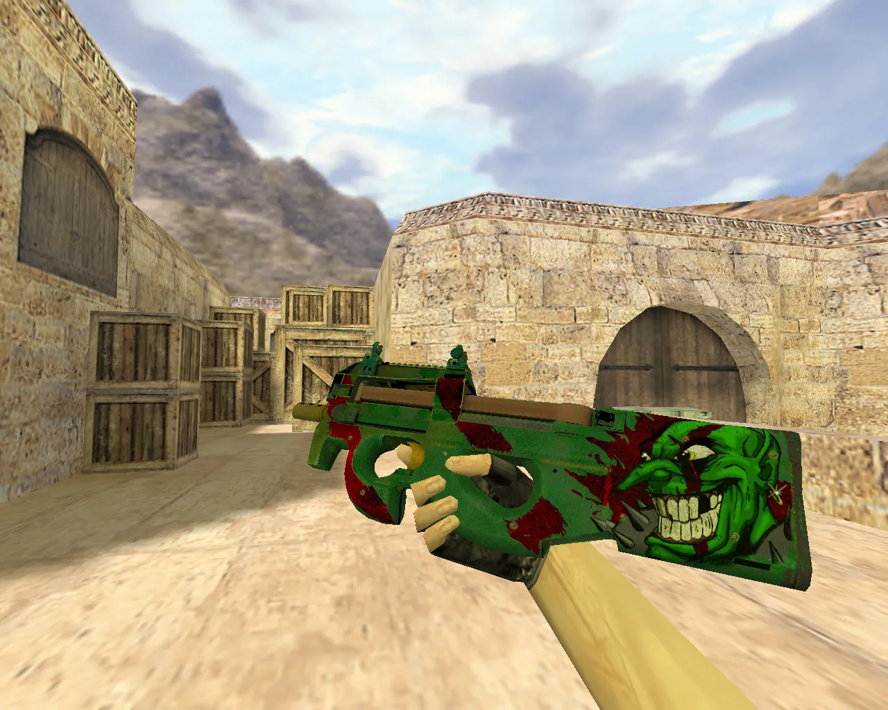 Скриншот Модель «P90 Зеленый гоблин» для CS 1.6 - Скачай и играй