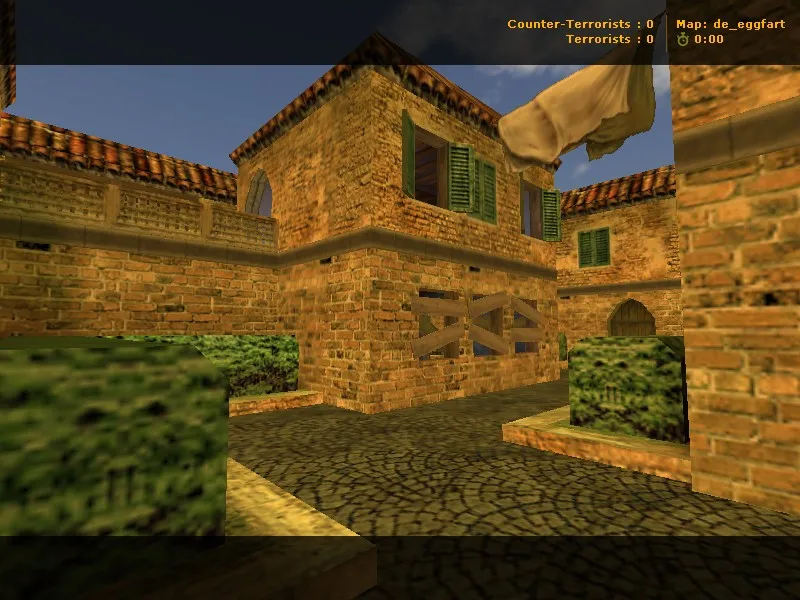 Скриншот  Карта de_eggfart для CS 1.6: баланс сторон, точки, .nav для ботов, оптимизация wpoly/epoly
