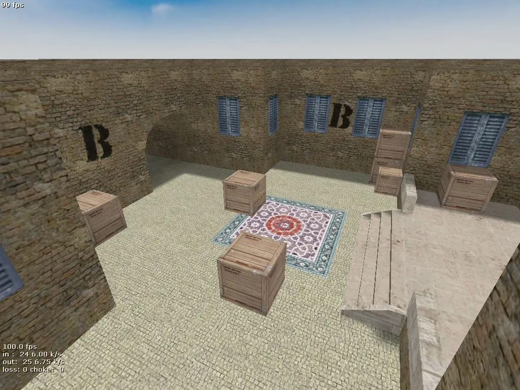 Скриншот  de_brick_zone_17b — DE карта для CS 1.6: точки, маршруты, .nav и оптимизация wpoly/epoly