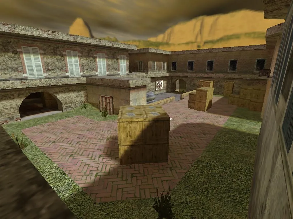 Скриншот  Карта de_red для CS 1.6: Тактика и особенности