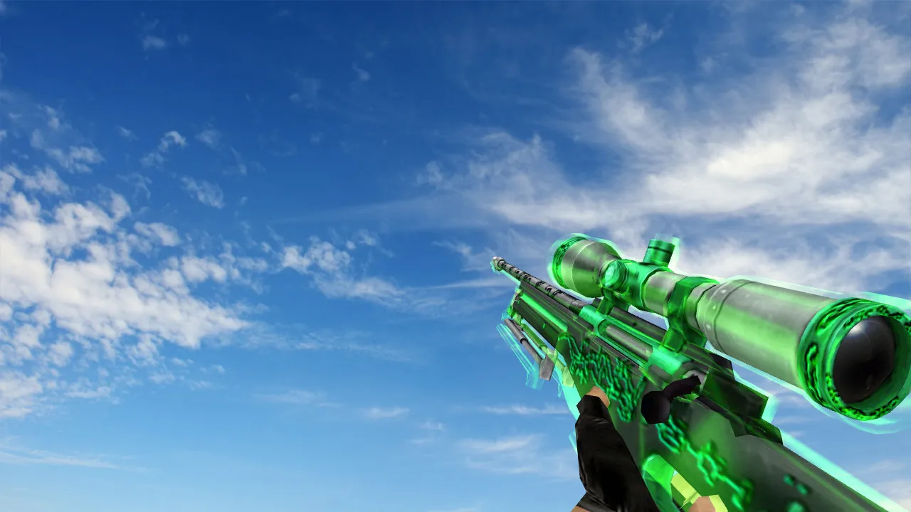 Скриншот Модель «AWP Green Glass» для CS 1.6 - Совершенная точность