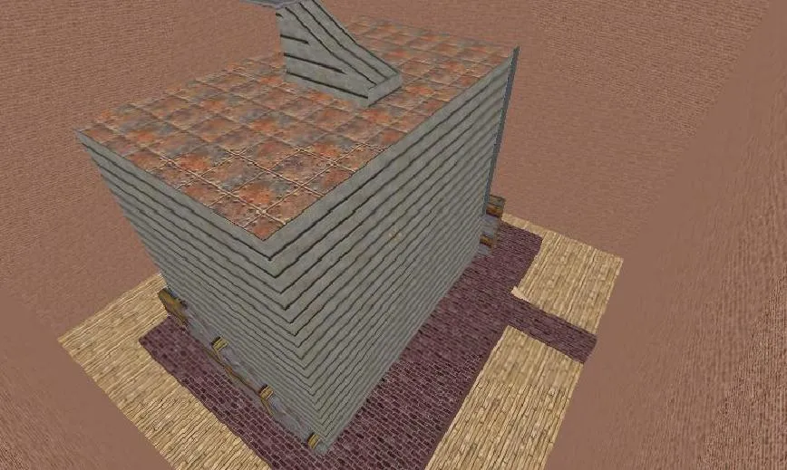 Скриншот  Карта de_hiddentarget для CS 1.6: точки, баланс сторон, .nav для ботов и оптимизация wpoly/epoly