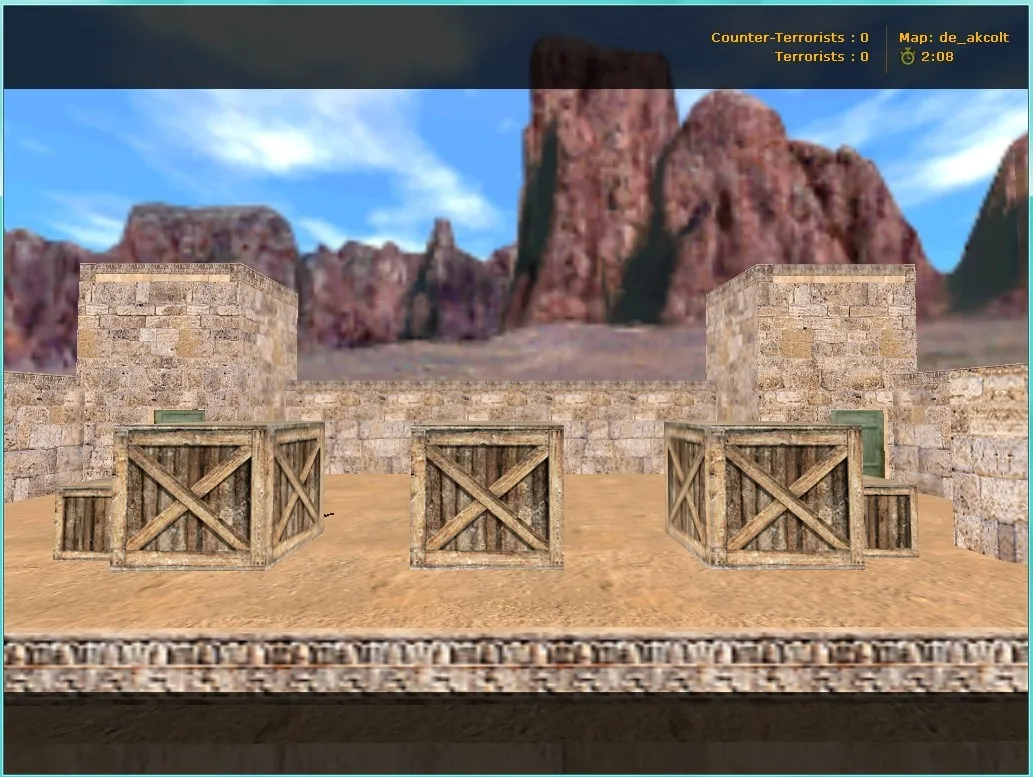 Скриншот Карта de_akcolt для CS 1.6: точки, тактика за CT/T, оптимизация wpoly/epoly и .nav для ботов