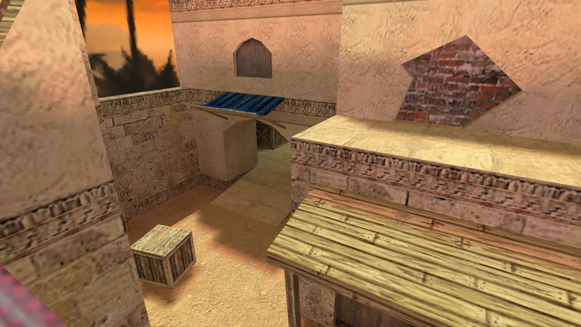 Скриншот  de_heat для CS 1.6: тактика за теров и кт, точки контроля, .nav и оптимизация карты