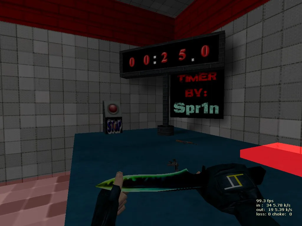 Скриншот  deathrun_nored для CS 1.6: тактика за терр/контр, точки, боты и оптимизация карты