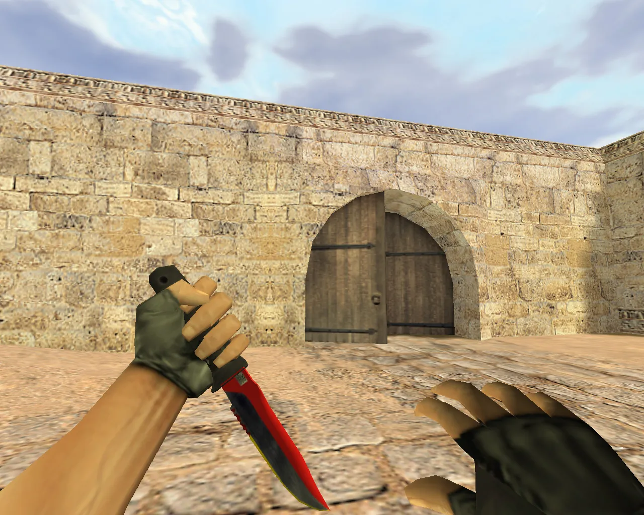 Скриншот Модель «Красно-черный нож» для CS 1.6: v_ и p_ модели, звук, анимация осмотра, качество текстур