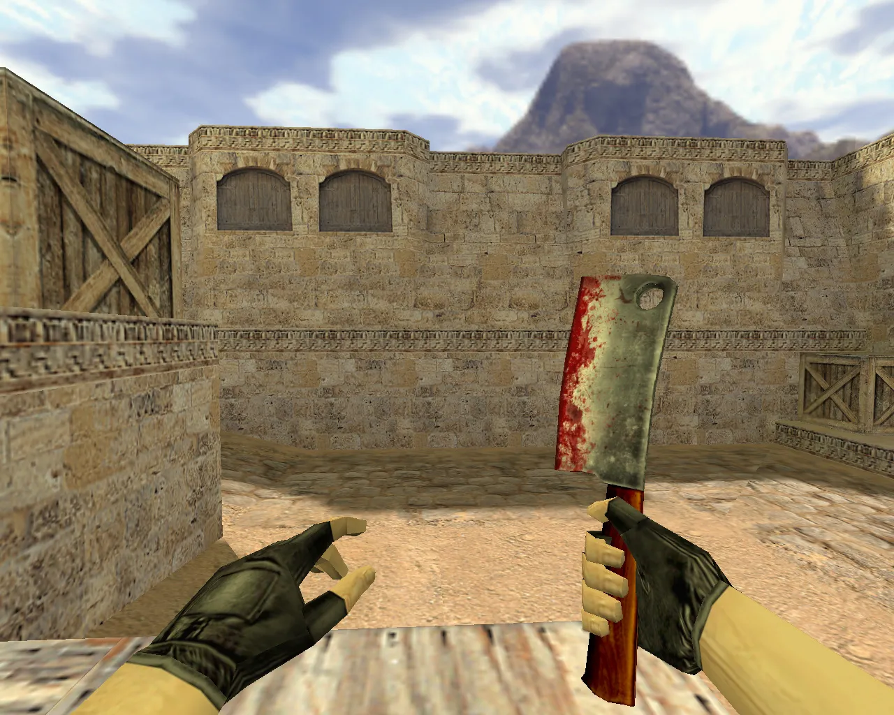 Скриншот Мясной нож v_knife_p, p_knife_p, w_knife_p для CS 1.6: звуки, анимация осмотра, текстуры, качество модели
