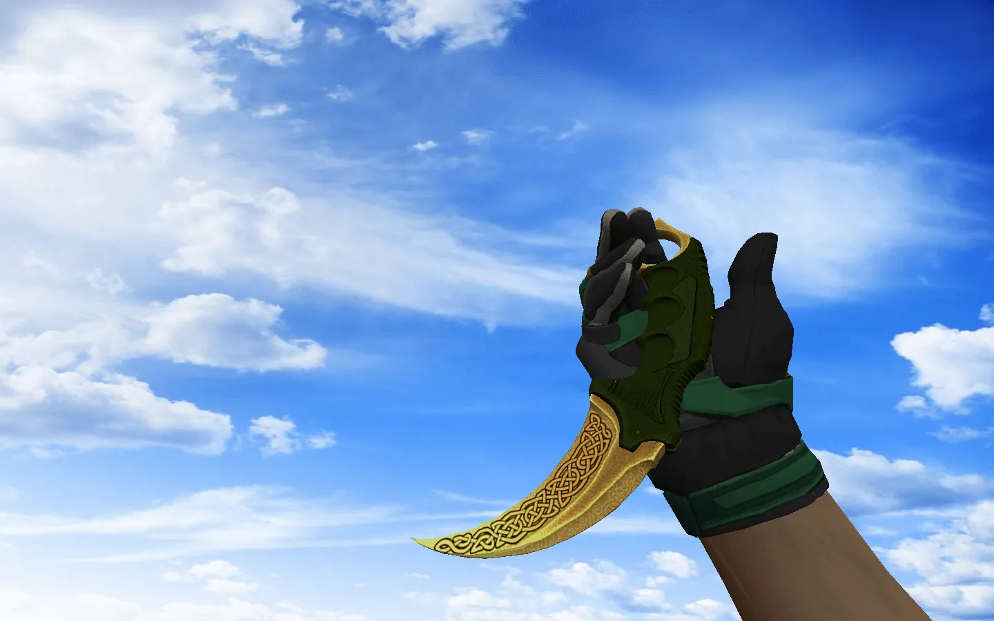 Скриншот  Пак оружия CS 1.6 с ☆ мотоциклетными перчатками «Черепаха»: AK-47, AWP, ножи и керамбиты с осмотром