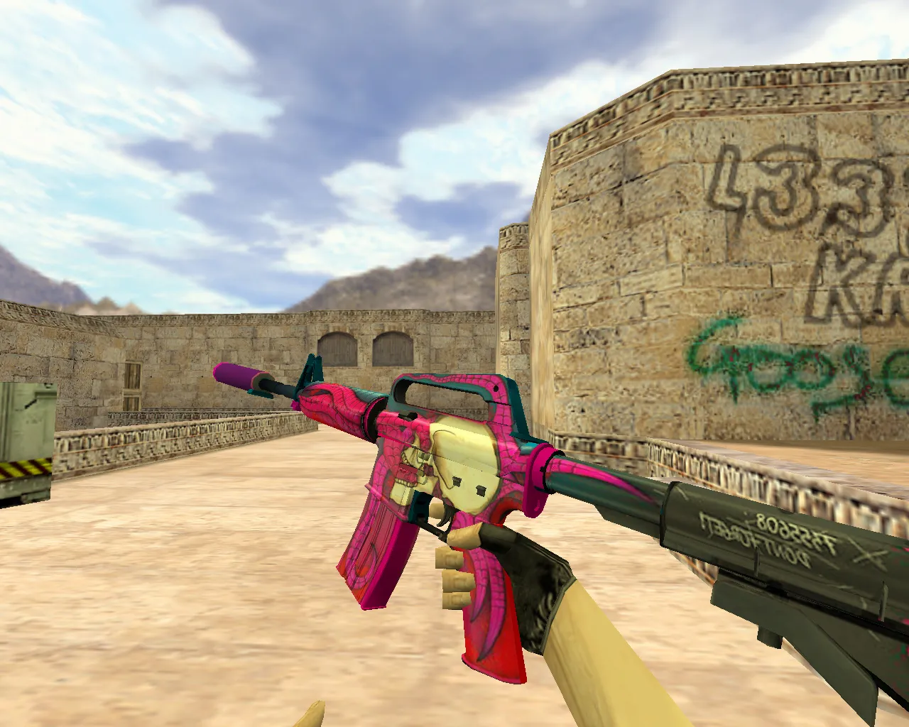 Скриншот Модель «М4А1 Гермес» v_ для CS 1.6: p_ w_ модели, звуки, анимация осмотра и текстуры