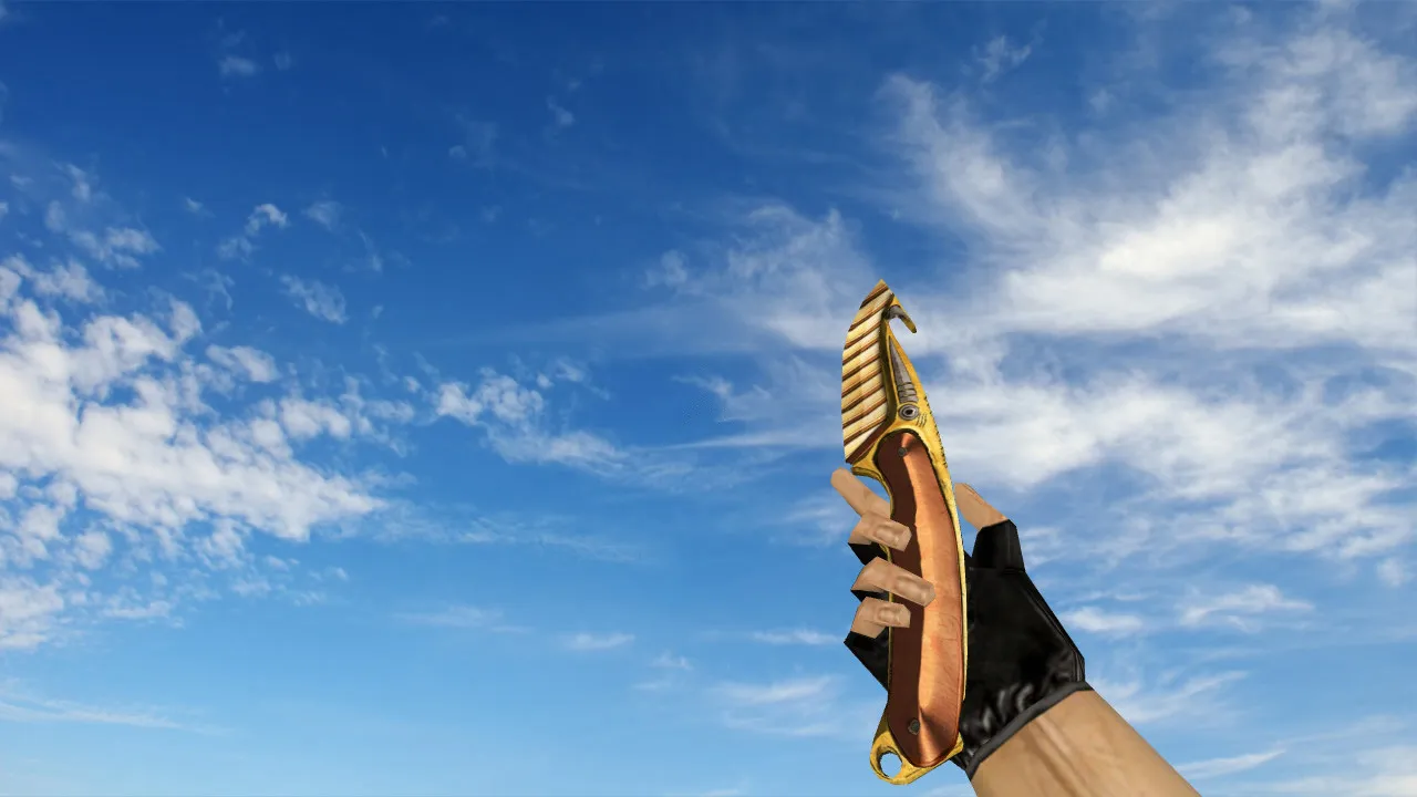 Скриншот Модель «Gut Knife Warmech» v_ модели и анимация осмотра для CS 1.6: звуки, текстуры, качество и настройка