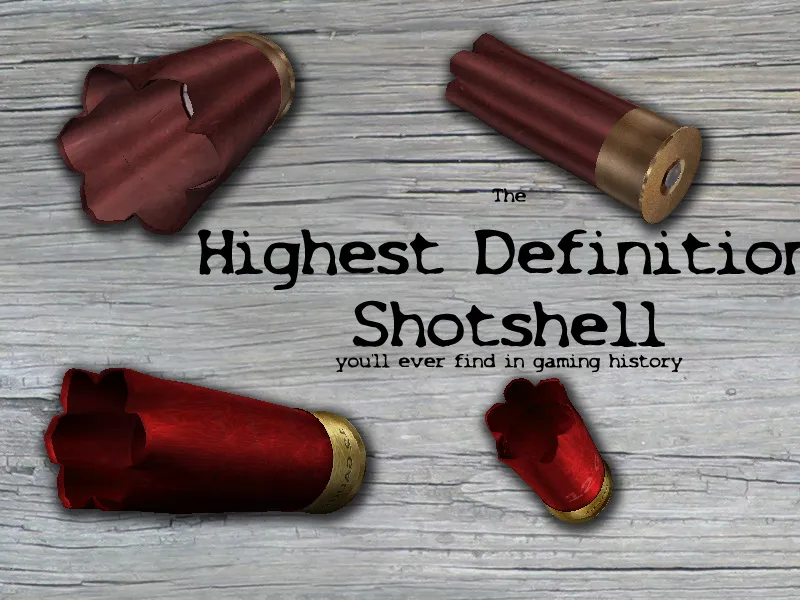 Скриншот  Модель «Uber High-Definition Shotshell» для CS 1.6: v_ и p_ модели, звуки, анимация осмотра и текстуры гильз