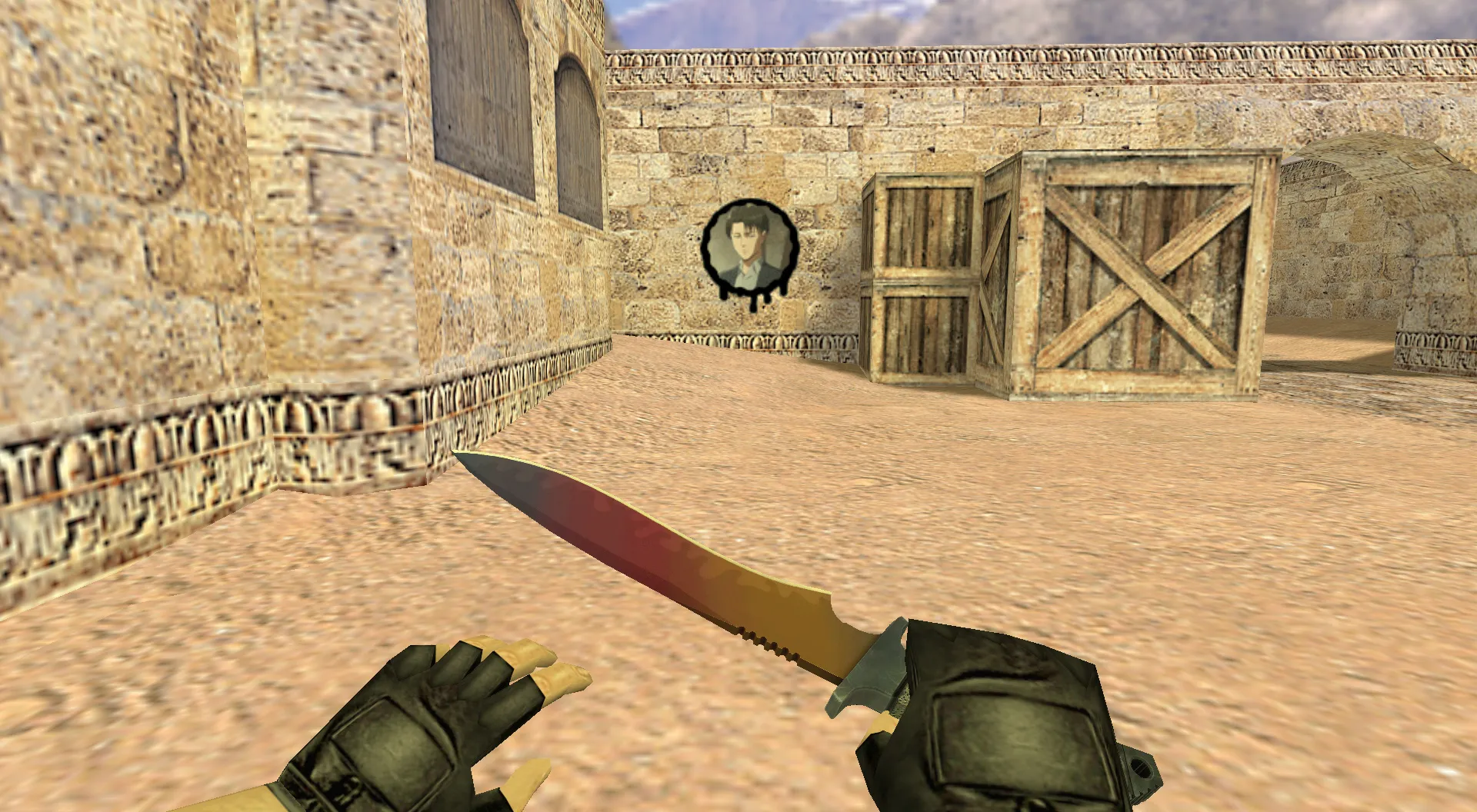 Скриншот Граффити «Леви Аккерман» для CS 1.6 - Уникальное Аниме Искусство