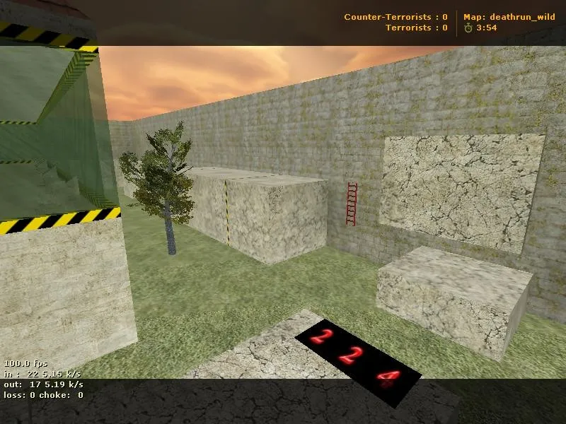 Скриншот  deathrun_wild для CS 1.6: карта deathrun, точки, маршруты, боты и оптимизация