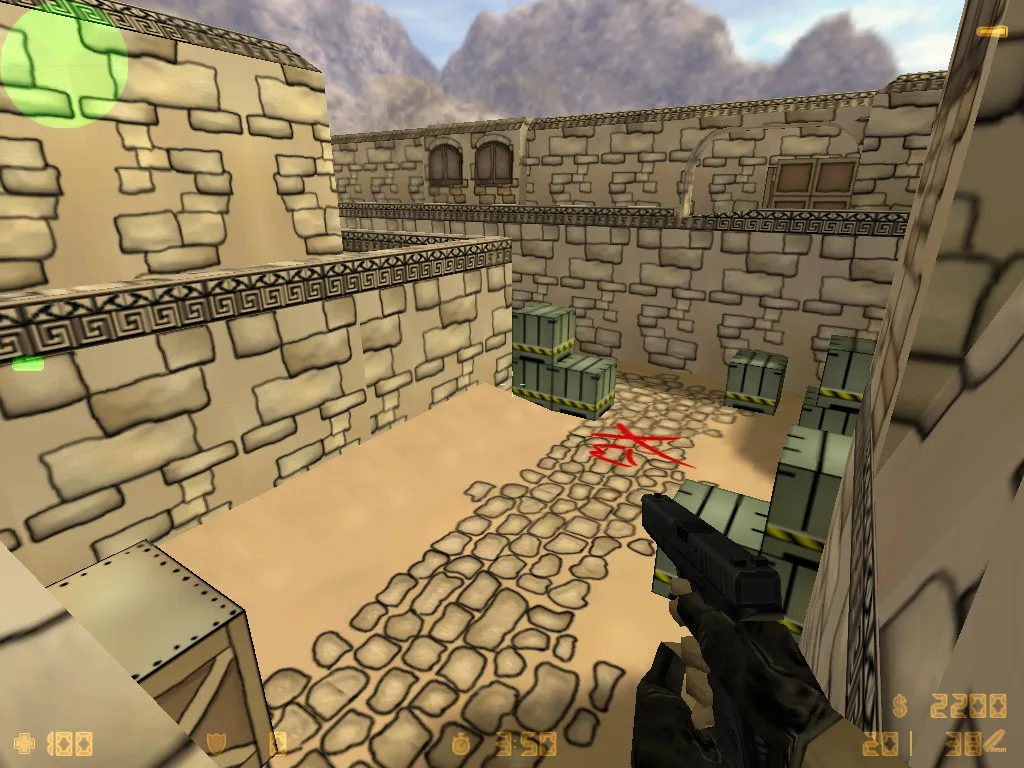 Скриншот  Карта «de_nodust» для CS 1.6 - Оптимизация и тактика