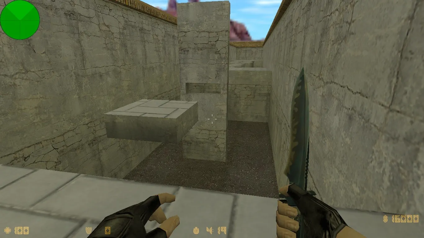 Скриншот  Карта deathrun_2h для CS 1.6: ловушки, респавн, точки для T/CT, .nav для ботов и оптимизация