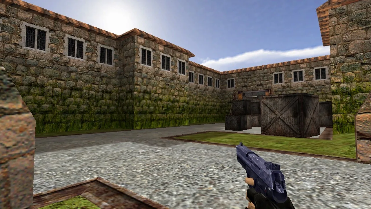 Скриншот  Карта de_caste для CS 1.6: тактика за Т и КТ, точки, .nav и оптимизация карты