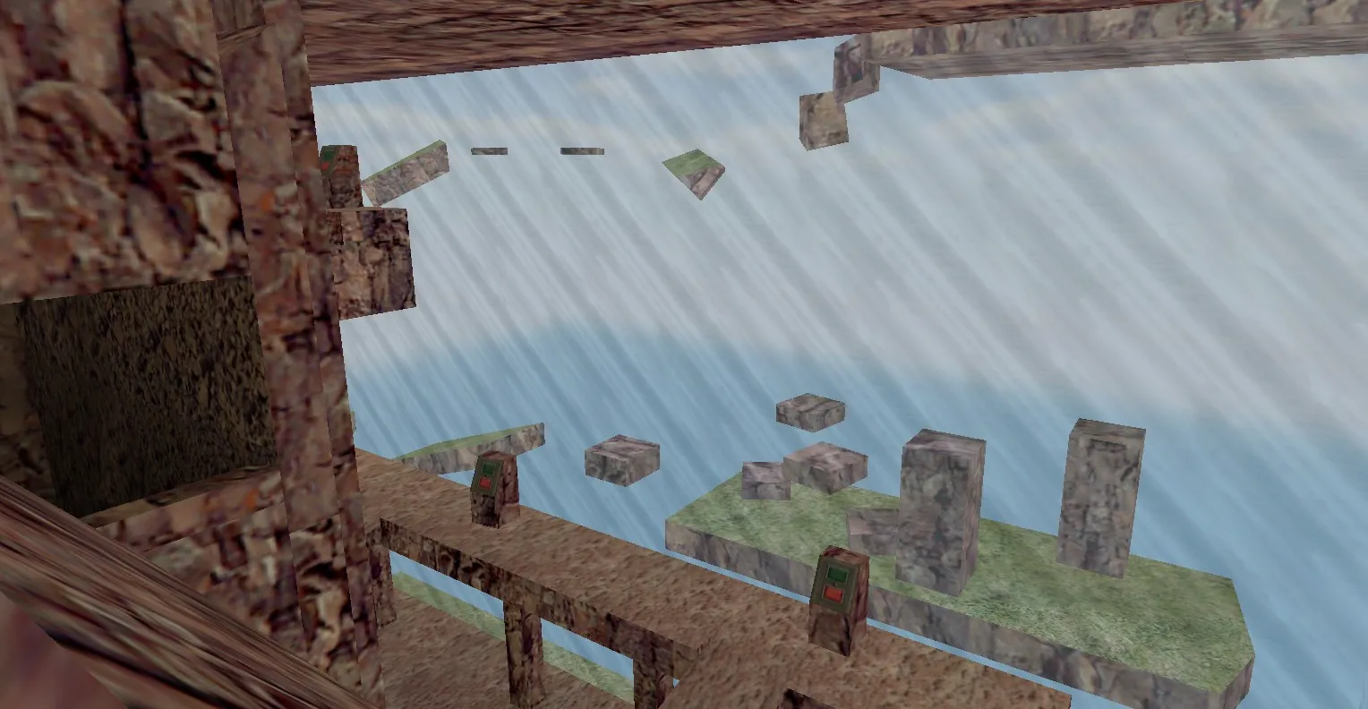 Скриншот  deathrun_unreal_air для CS 1.6: карта deathrun, точки, раунды, оптимизация, .nav и боты