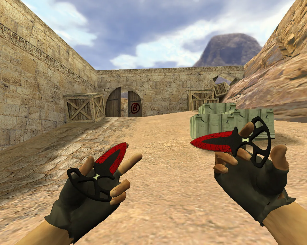 Скриншот v_ и p_ модели «Тычковые ножи Кровавая паутина» для CS 1.6: звуки, анимация осмотра, качество текстур