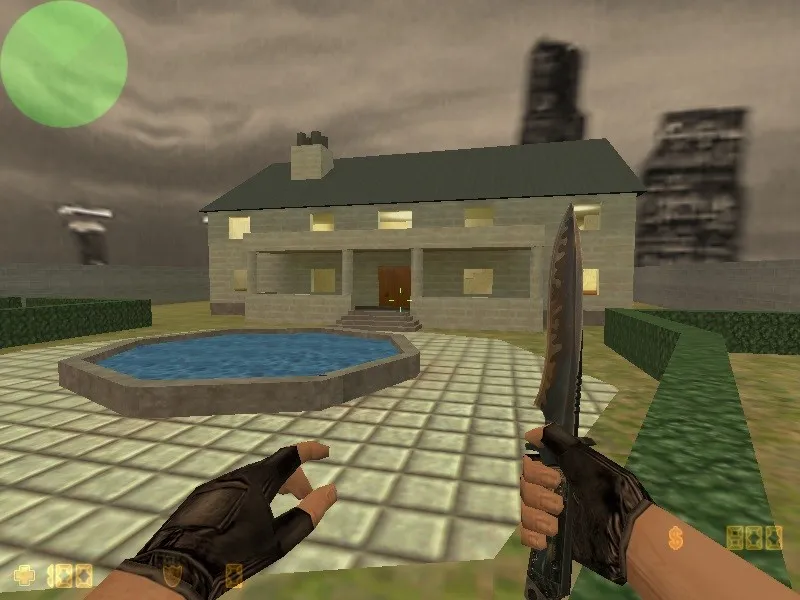 Скриншот  c4_mansion — DE карта для CS 1.6: тактика сторон, точки, оптимизация и боты