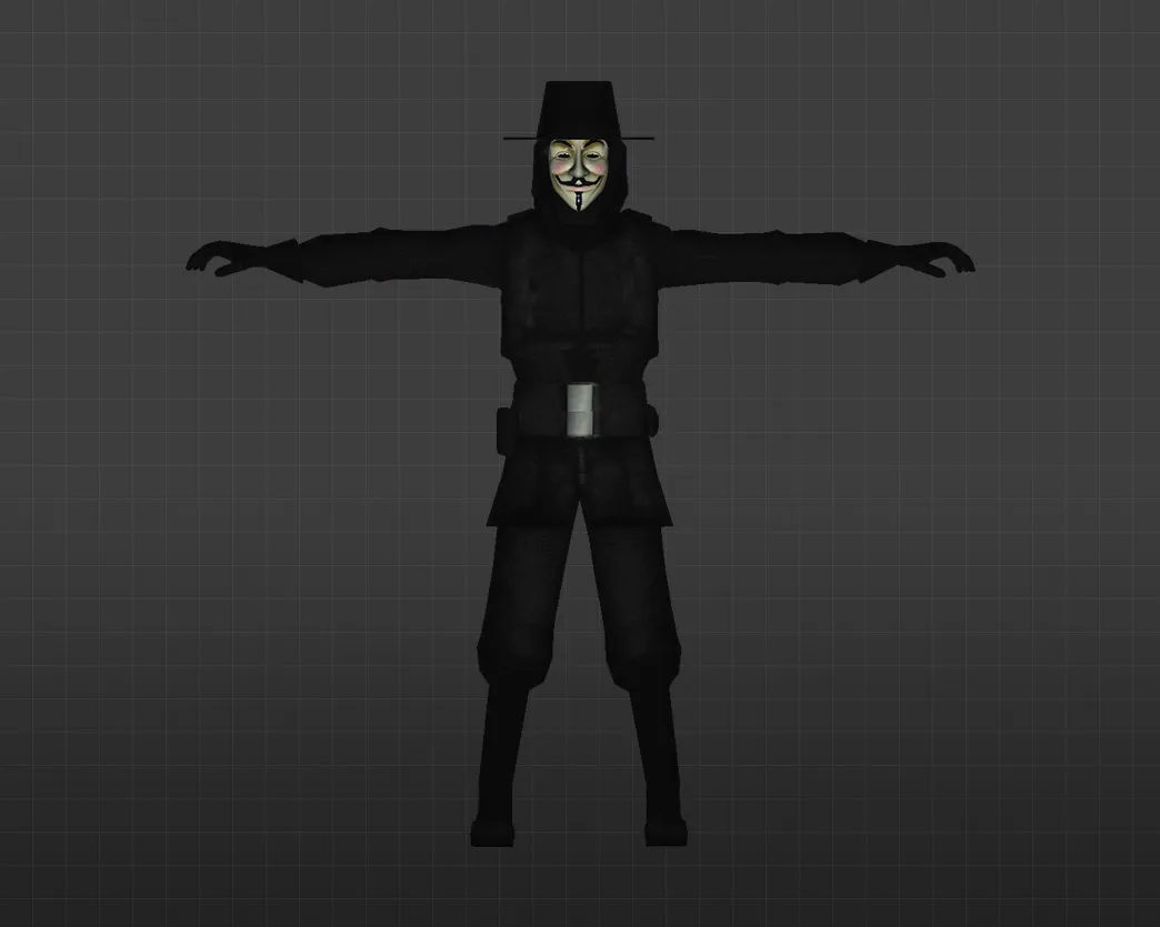 Скриншот Модель «V значит Вендетта» для CS 1.6 - Уникальный скин для вашего персонажа