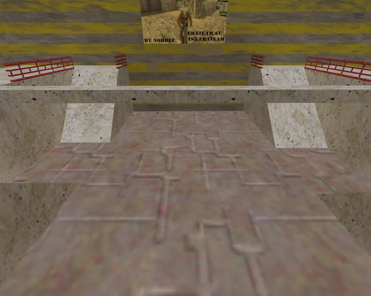 Скриншот  Карта 1hp_mini для CS 1.6: быстрые раунды, ножевой режим, баланс сторон и .nav для ботов