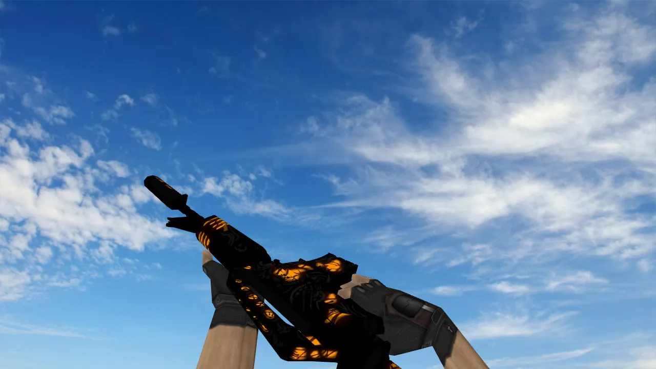 Скриншот Модель M4A1 The fear of Halloween для CS 1.6: v_ и p_ модели, звуки, анимация осмотра, текстуры