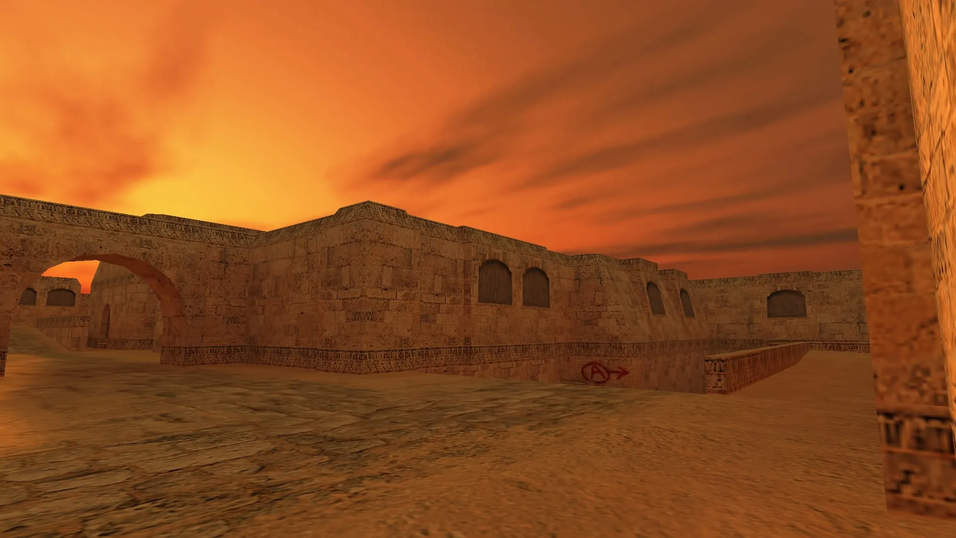 Скриншот  Карта de_dust2014_r2 для CS 1.6: точки, баланс сторон, оптимизация и запуск без подмены