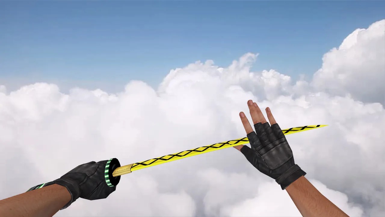 Скриншот Модель ножа «Katana Gold» v_ для CS 1.6: анимация осмотра, звуки и качество текстур