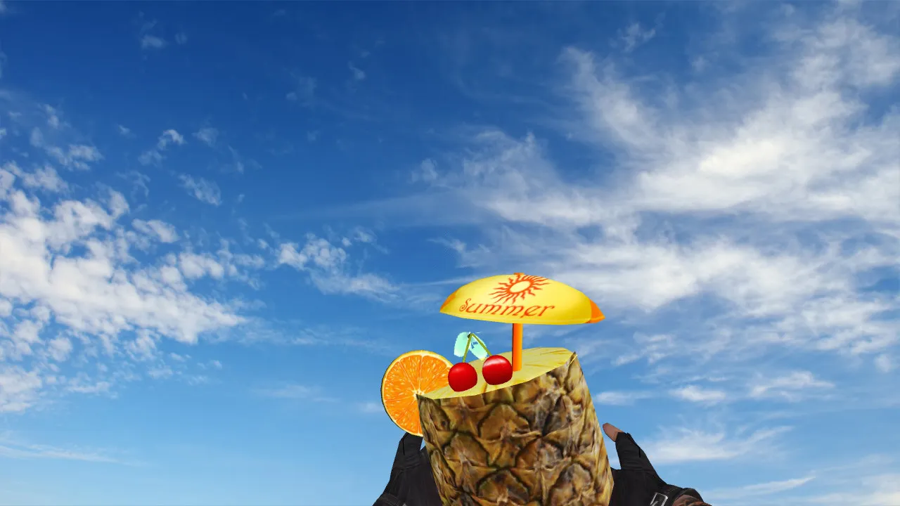 Скриншот Модель «Pineapple Cocktail» для CS 1.6: v_ p_ w_ гранаты, звуки, анимация осмотра и качество текстур