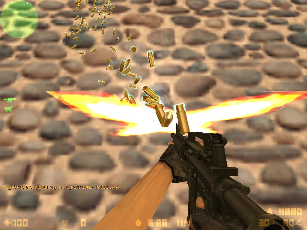 Скриншот  Модель гильз «Glowing Shells» для CS 1.6: v_ и p_ модели, звуки, анимация осмотра, текстуры