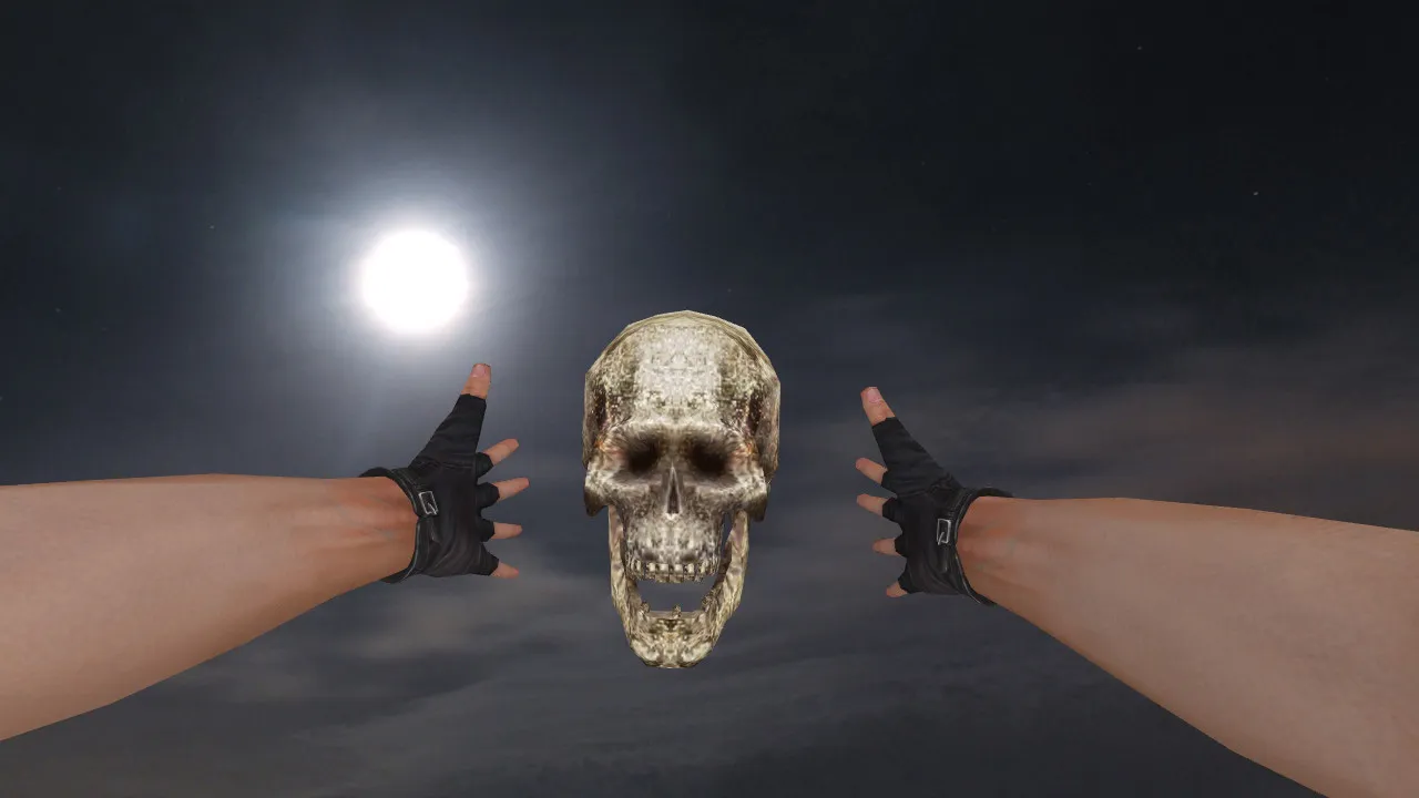 Скриншот Модель «Human Skull Grenade» для CS 1.6: v_, p_, w_ гранаты, звук и анимация осмотра