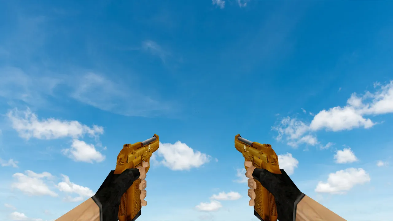 Скриншот  Пак моделей оружия «Gold Weapons Pack V3» для CS 1.6: v_ p_ w_ модели, звуки, анимация осмотра