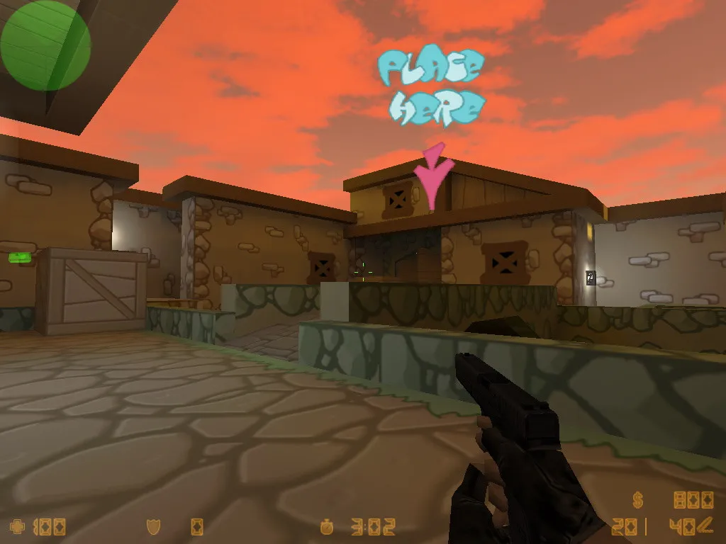 Скриншот  de_comicpirates — DE карта для CS 1.6: тактика за CT/T, точки, .nav, оптимизация и настройки