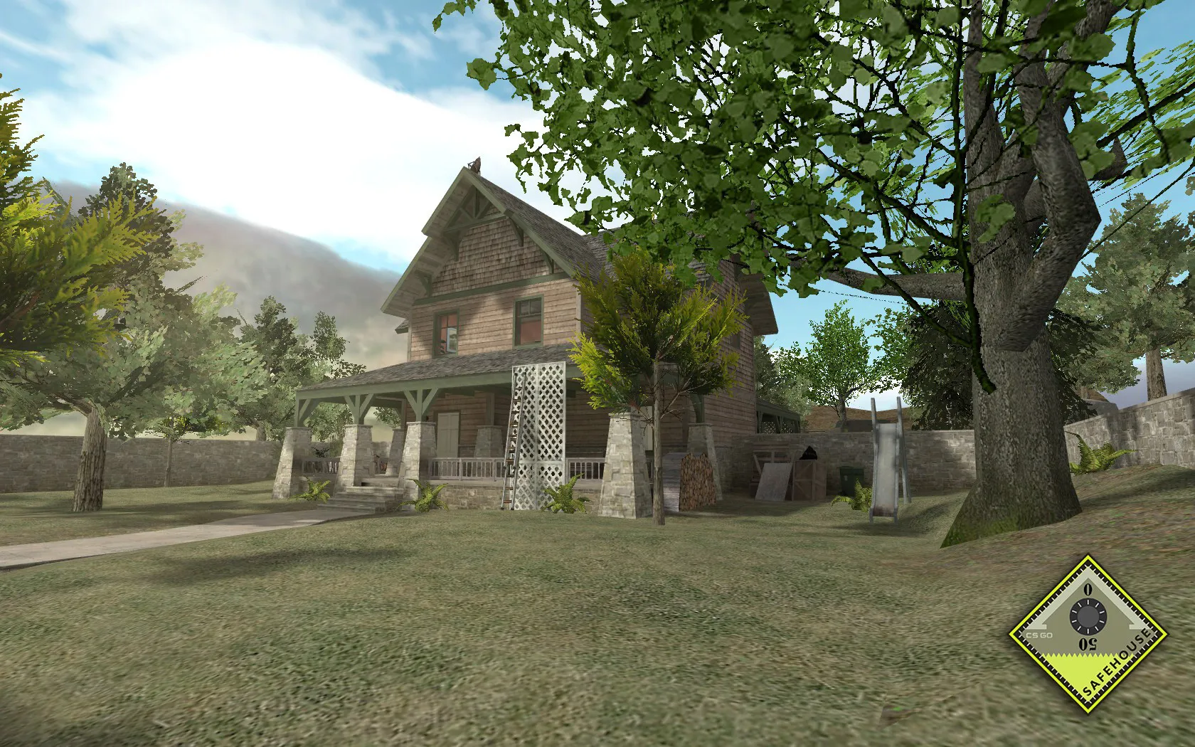 Скриншот  Карта de_safehouse_csgo для Counter-Strike 1.6: Тактика и особенности