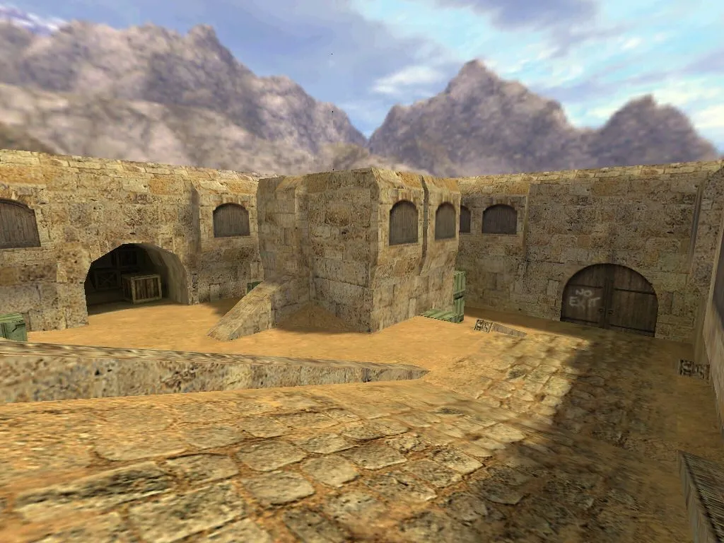 Скриншот  Карта de_sandrush для CS 1.6: подробный анализ и стратегии
