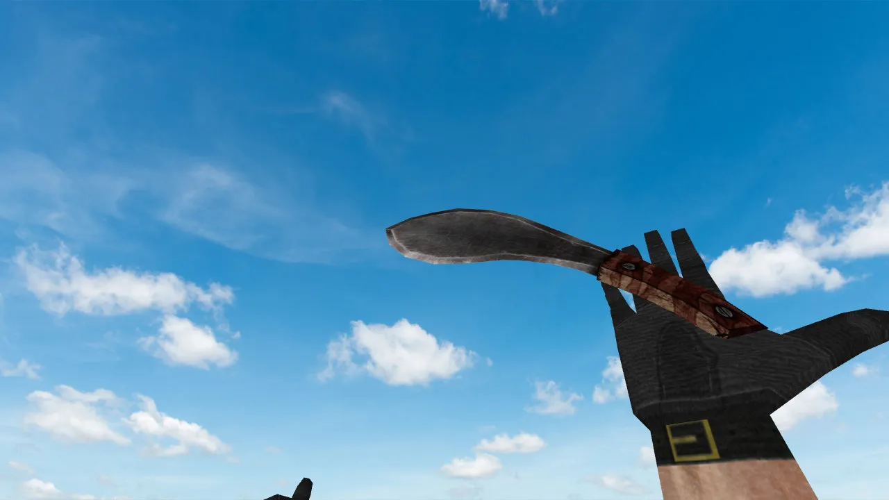 Скриншот Модель «Machete» для CS 1.6: нож v_machete, p_machete, w_machete с анимацией осмотра и звуками