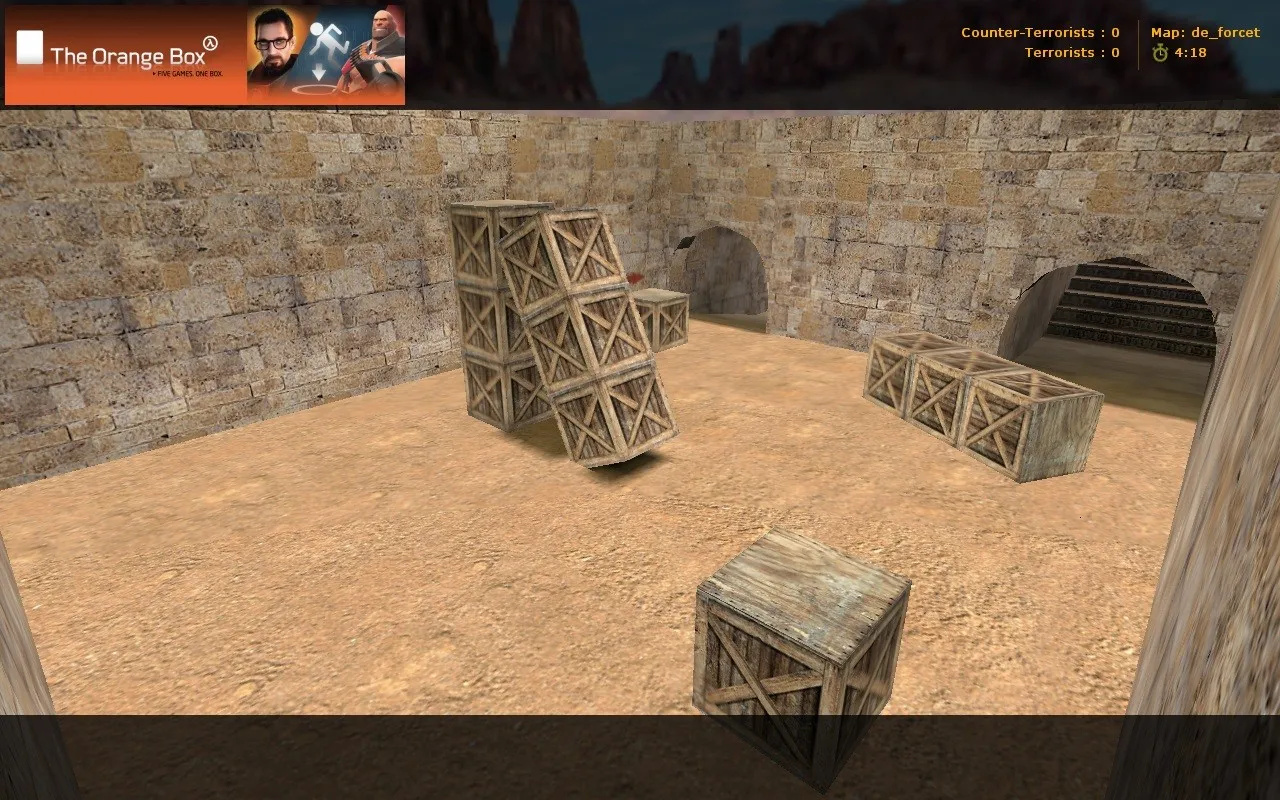 Скриншот  de_forcet карта для CS 1.6: точки, баланс сторон, .nav для ботов, оптимизация wpoly/epoly