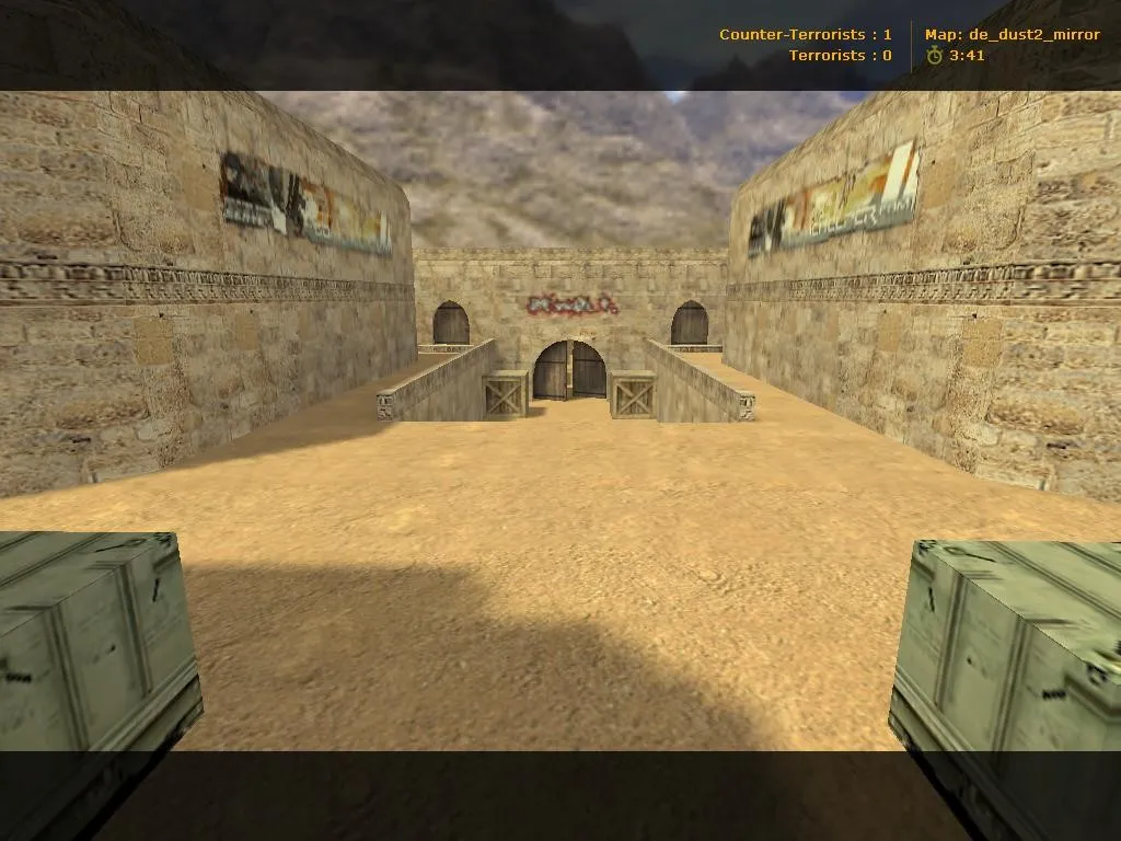 Скриншот  Карта de_dust2_mirror для CS 1.6: точки, раунды, .nav, оптимизация и баланс сторон
