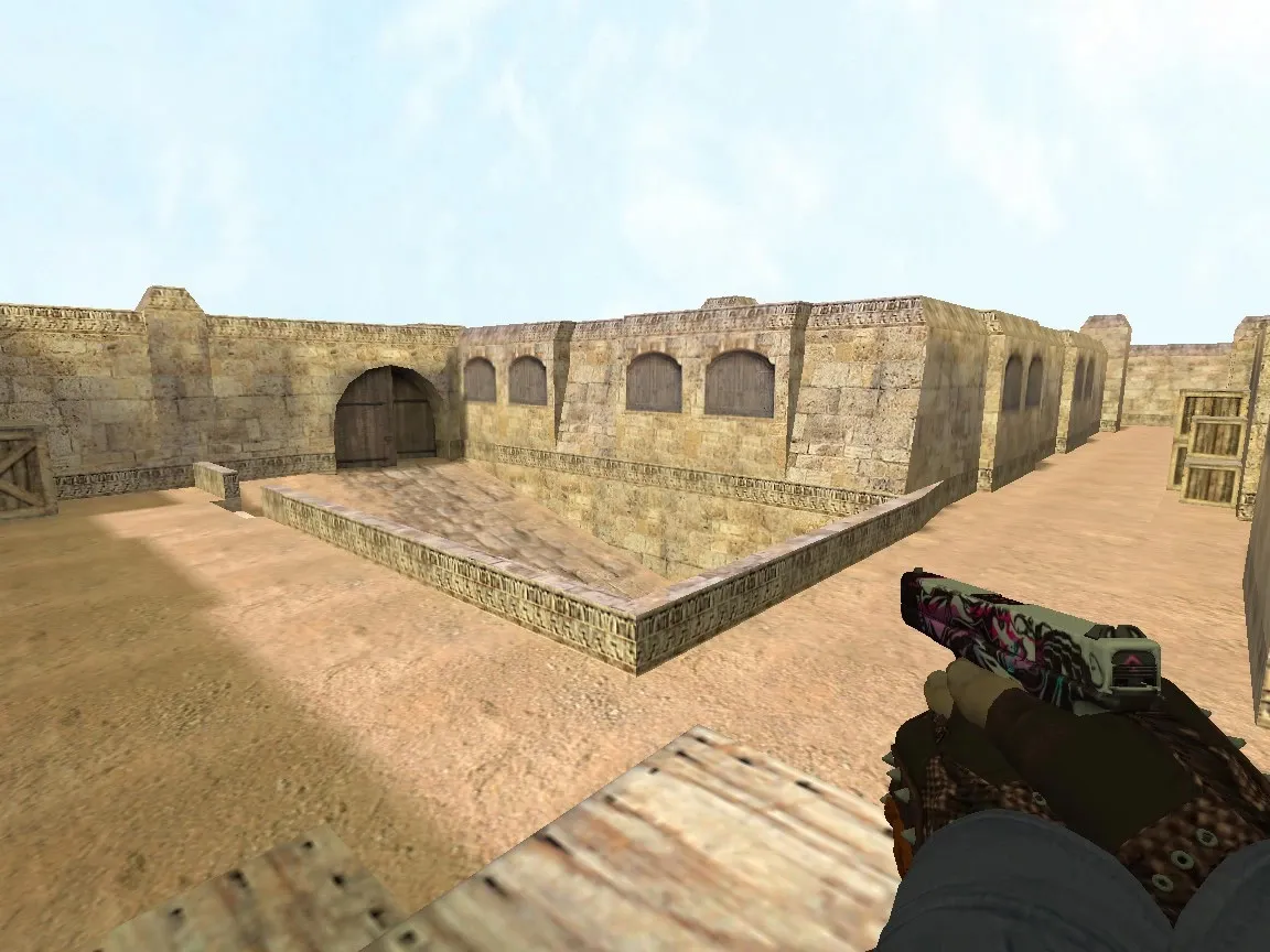 Скриншот  Карта de_dust_90 для CS 1.6: тактика, спавн, .nav, оптимизация и настройка сервера