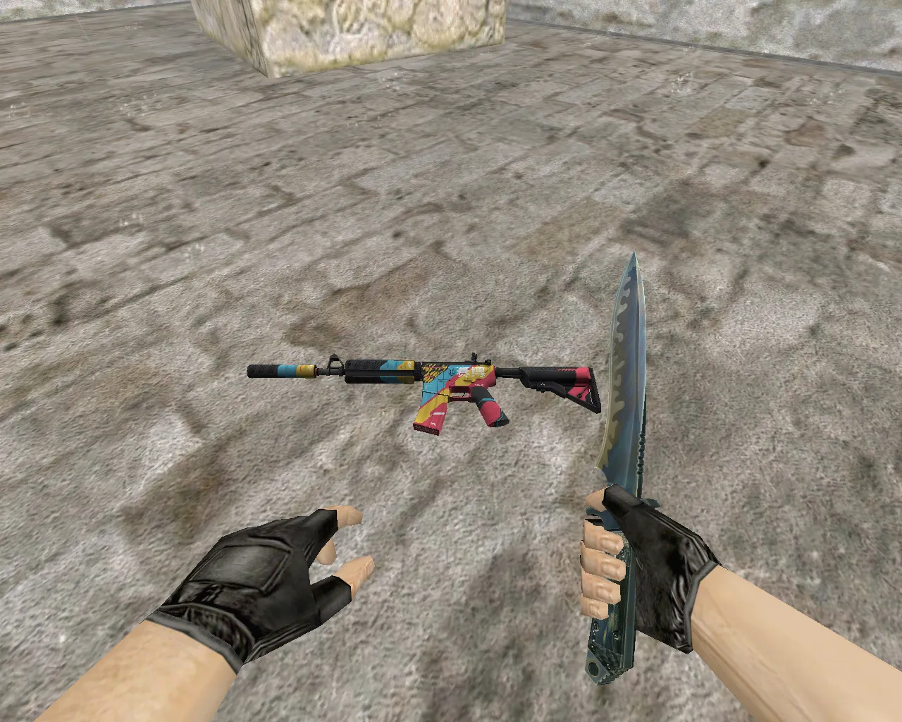 Скриншот  М4А4 «Кибербезопасность» Cyber Security для CS 1.6: v_/p_/w_ модели, звук, анимация осмотра