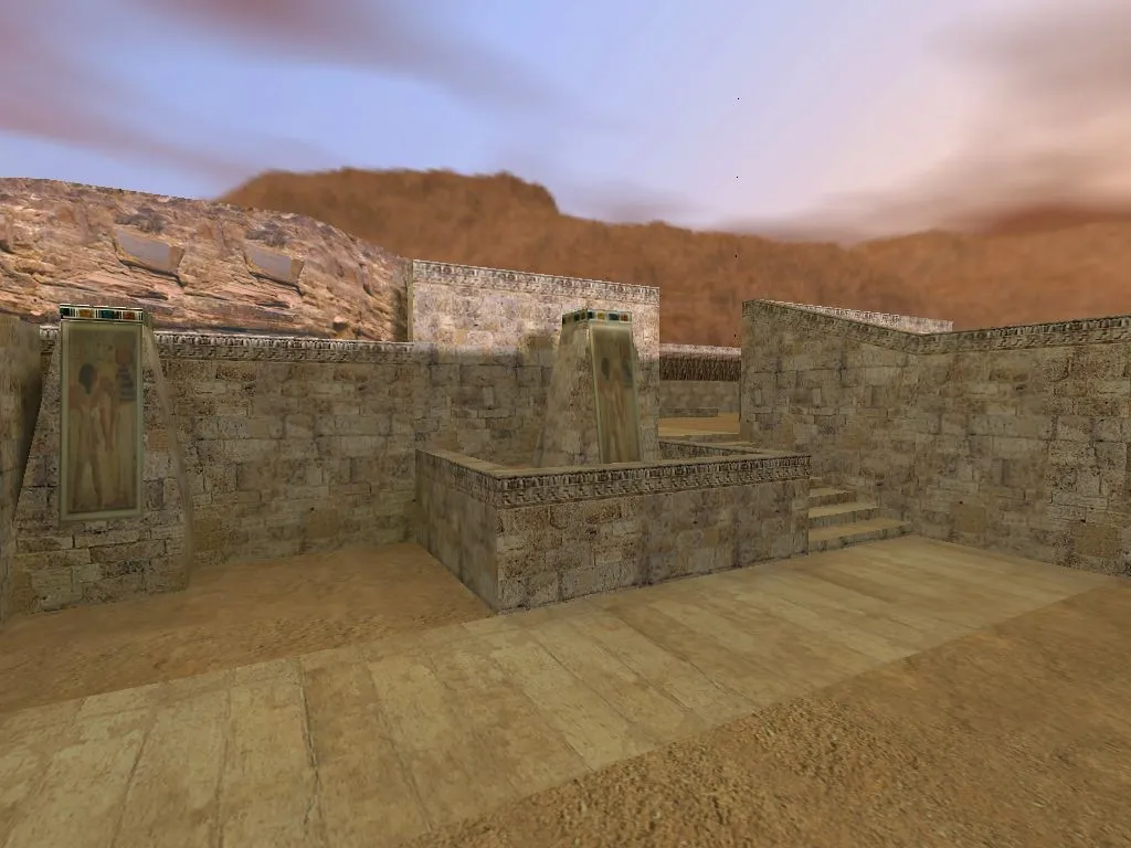 Скриншот  de_egypt для CS 1.6: тактика за CT и T, точки, .nav для ботов, оптимизация wpoly/epoly