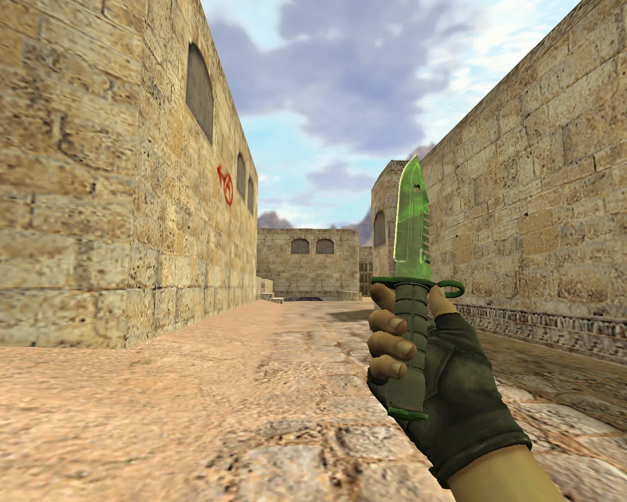 Скриншот Модель ножа v_ p_ w_ «Штык-нож М9 Гамма-волны» для CS 1.6: звуки, анимация осмотра и текстуры