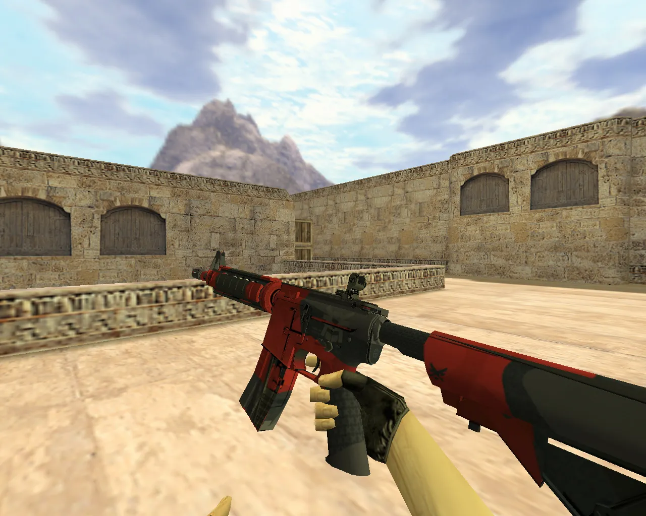 Скриншот Модель «М4А4 Злобный Дайме» для CS 1.6: v_ модели, p_ модели, w_ модели, звуки, анимация осмотра