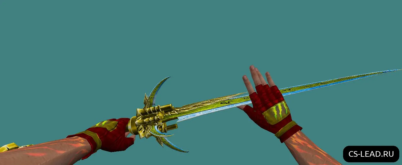 Скриншот Модель ножа Thanatos-8 (Gold) для CS 1.6