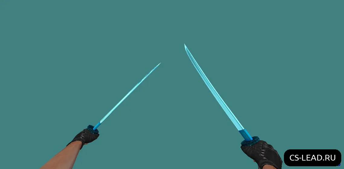 Скриншот Модель ножа Dual Katana Crystal для CS 1.6