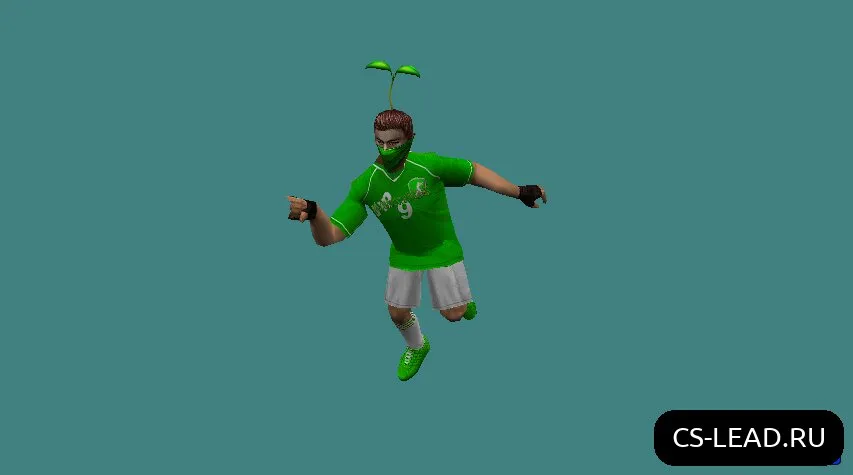 Скриншот Скачать модель игрока Зеленый Футболист для Counter-Strike 1.6 — Обзор и характеристики