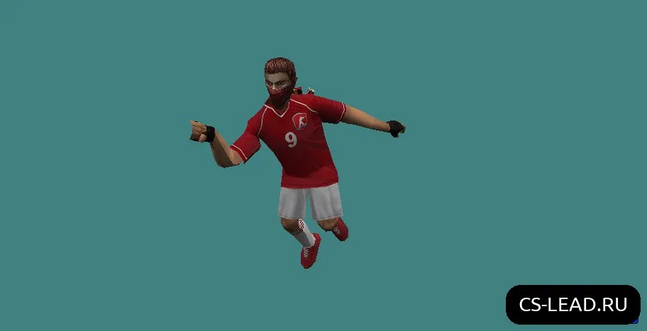 Скриншот Модель игрока Футболист Red-Xmas для CS 1.6 — Обзор и настройки