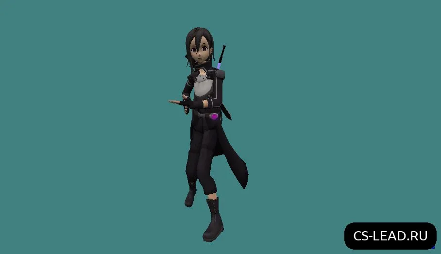 Скриншот Модель игрока Kirito (SAO) для CS 1.6: Ворвись в бой как Легенда Айнкрада!