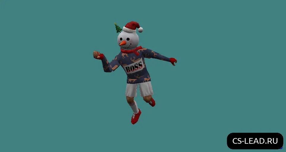 Скриншот Модель игрока Boss Xmas для CS 1.6: Уникальный Скин для Праздничного Настроения и Честной Игры