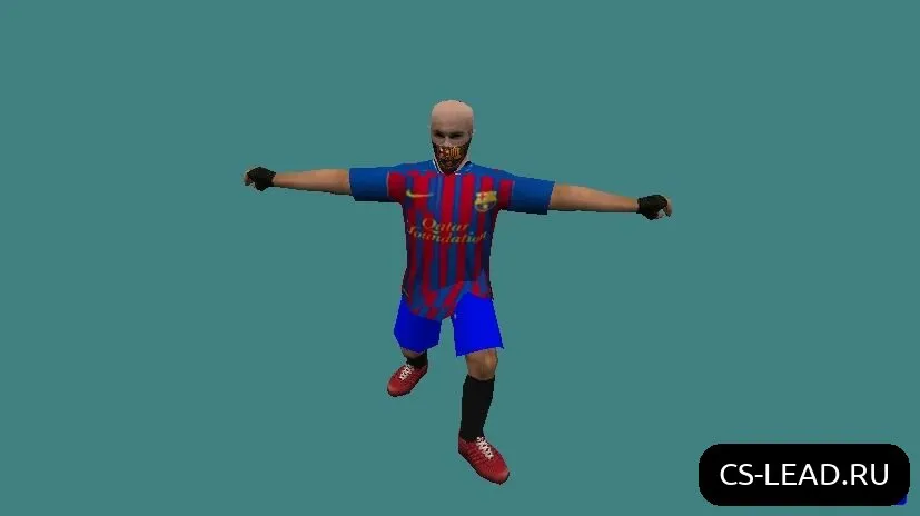 Скриншот Модель игрока Guerilla Messi для CS 1.6: Доминируй на сервере с легендой футбола!